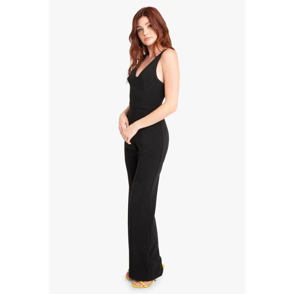Black Halo Cullen Seamed Wide Leg Jumpsuit 16 NWOT
